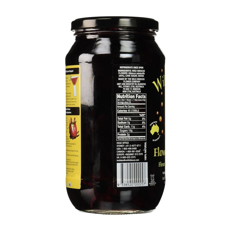 Wild Hibiscus Flowers in Syrup | 50 Edible Flowers Per