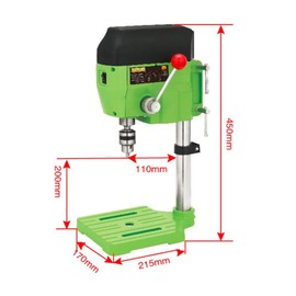 110V 480W Bench Drill, Electric Drill Press Stand Mini Drill Benchtop Compact Power Drilling Tool Workshop Mounted Drilling Chuck Drilling Diameter 1-10mm