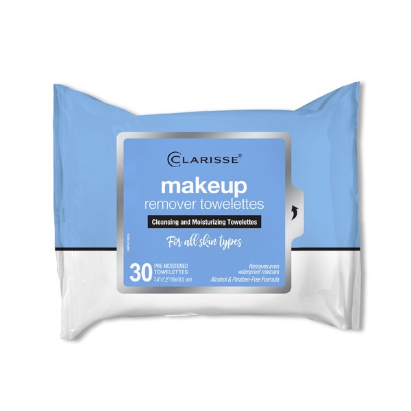 Clarisse Make-Up Remover Towelettes, 30 Count