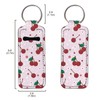 Baxinh Cherry Printed Chapstick Holder Keychain, Neoprene Chapstick Lip Balm