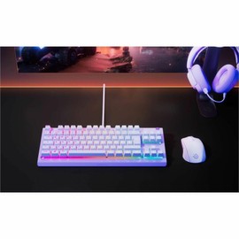 SteelSeries Apex 3 TKL Lavender RGB Gaming Keyboard — Tenkeyless Compact Form Factor — 8-Zone RGB Illumination — Water and Dust Resistant — Whisper-Quiet Gaming Switch