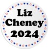 Liz Cheney 2024-3 Pack Circle Stickers 3" x 3" -
