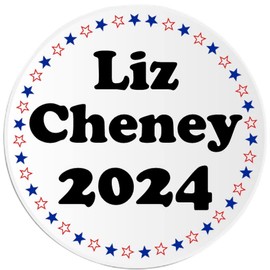 Liz Cheney 2024-3 Pack Circle Stickers 3" x 3" - Election Vote