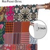 Patchwork Curtains, Hippie Patchwork Pattern Flowers Window Treatments, Retro Rod