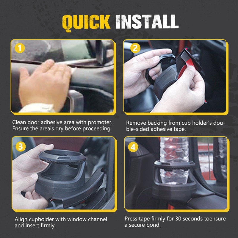 BUNKER INDUST Window Cup Holder Compatible with 2019 2020 2021