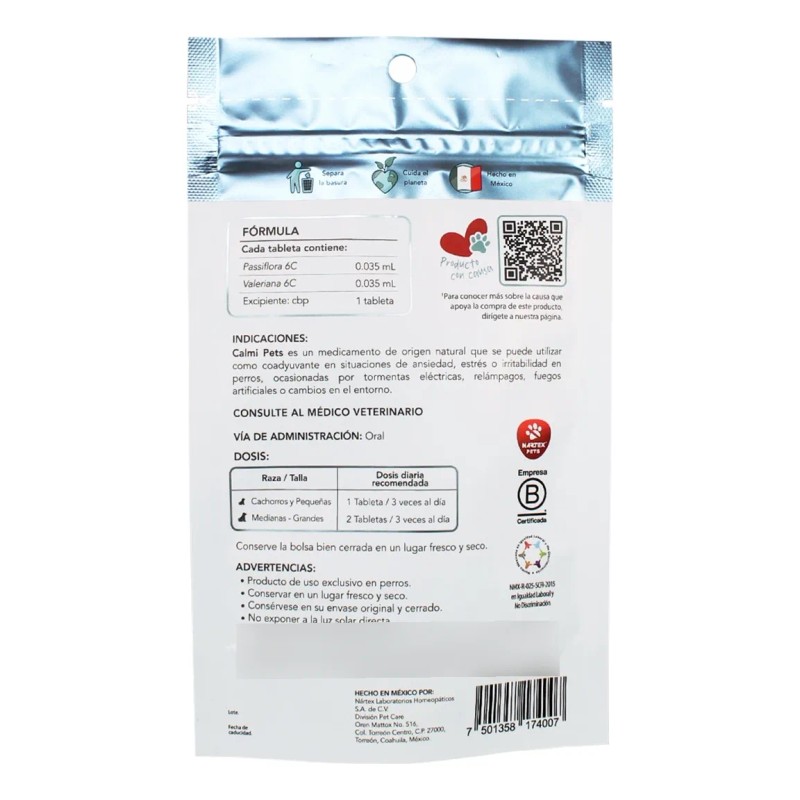 Suplemento Natural Anti-estrés Para Perro Calmi Pets 3-pack