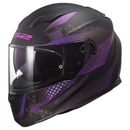 LS2 Helmets Full Face Stream Evo Lux Helmet (Matte Black Pink - X-Large)