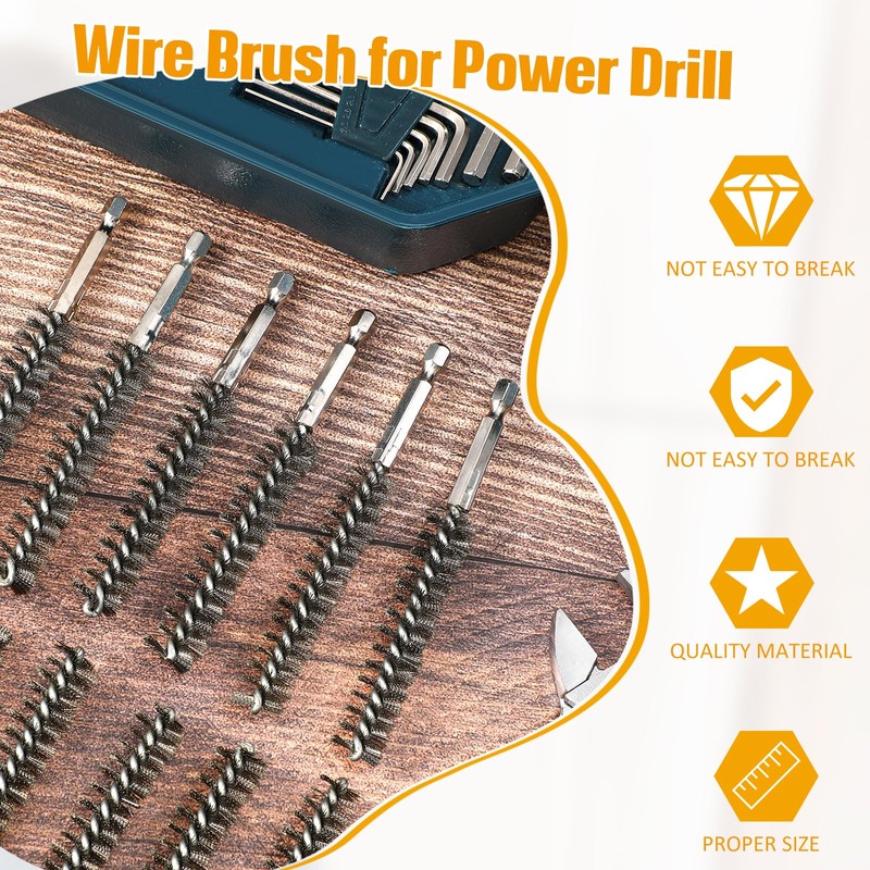 Bore Brush Bristles Wire Brush for Power Drill Cleaning Wire