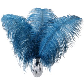 Larryhot 16-18inch Long Ostrich Feathers - 10pcs Feathers Centerpieces for Tables,Wedding Party and Home Decorations (Turquoise)