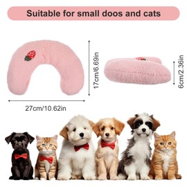 Josojoou U-Shaped Pillow for Pets, Soft and Fluffy Pet Calming Pillow, can Support Pet's Neck, Machine Washable, Suitable for Cats, Dogs and Other Pets