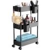 Pipishell Slim Storage Cart with Wheels, Bathroom Cart Organizer Small,