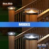 VOLISUN Solar Post Cap Light 12Pack Black: RGB Color Changing