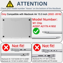 AKIT Compatible with MacBook Air 13 inch Case Sparkly 2022-2020 2019 2018 M1 A2337 A2179 A1932, [Anti-Cracking] Hard Shell Laptop Case Cover for MacBook Air 13.3 inch, Hot Pink