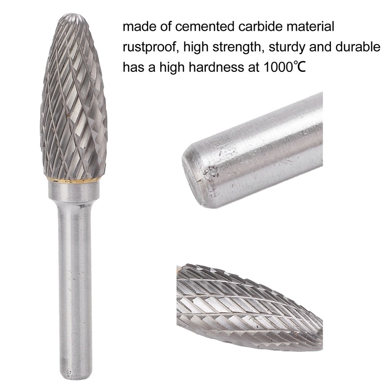 Double Cut Carbide Burr Rotary File Tree Shape Multipurpose for