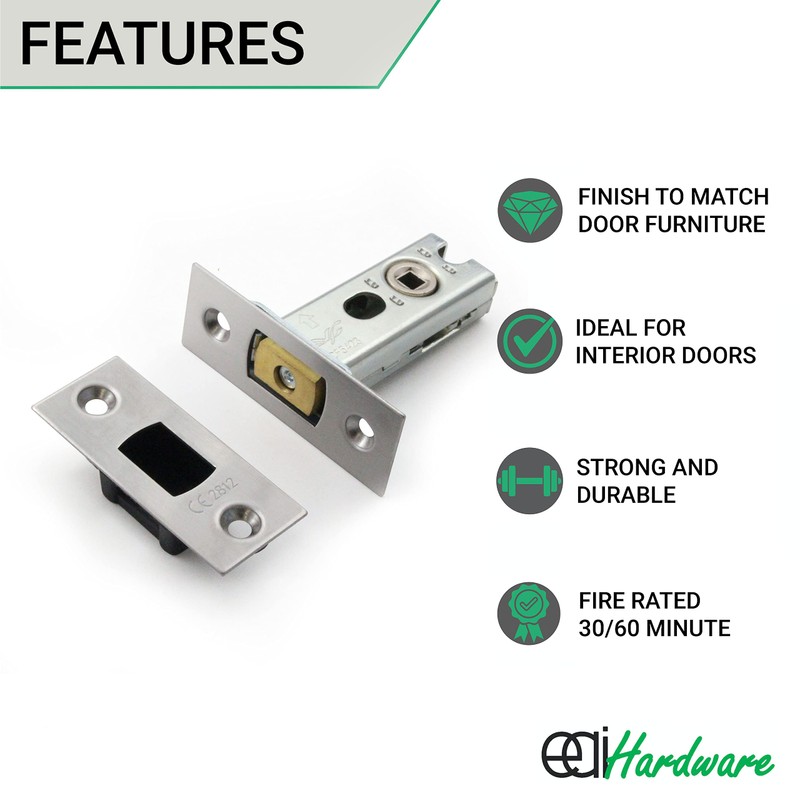 EAI Tubular Deadbolt for Bathroom | 64mm Case 44mm Backset