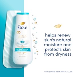 Dove Body Wash Care & Protect Antibacterial 4 Count For All Skin Types Protects from Dryness 20 oz