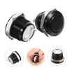 KICHOUSE 2pcs Micro-Travel Push Button Black Led Push Start Button