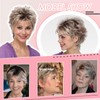 Short Pixie Wig for White Women – Curly Deep Brown