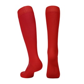 American Trends Girls Softball Socks 6 Pairs Baseball Softball Socks for Girls Youth Knee High Soccer Socks Red S