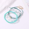 Aluinn 5sets Ocean Wave Anklet Adjustable Waterproof Summer Bohemian Anklets