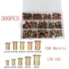 findmall Zinc Steel Rivet Nut Kit Rivnut 300Pack Nutsert Assort