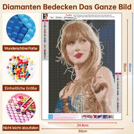 LAISU Diamond Painting Kit for Children from 6 Years and Adults Beginners, 30 x 40 cm 5D Diamond Painting Pictures, DIY Mosaic Art Crafts, Large Diamond Painting Artworks for Girls Gifts