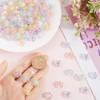SOFPLATE 300Pcs Acrylic Flower Beads Clear Flower Bead Bulk 12mm