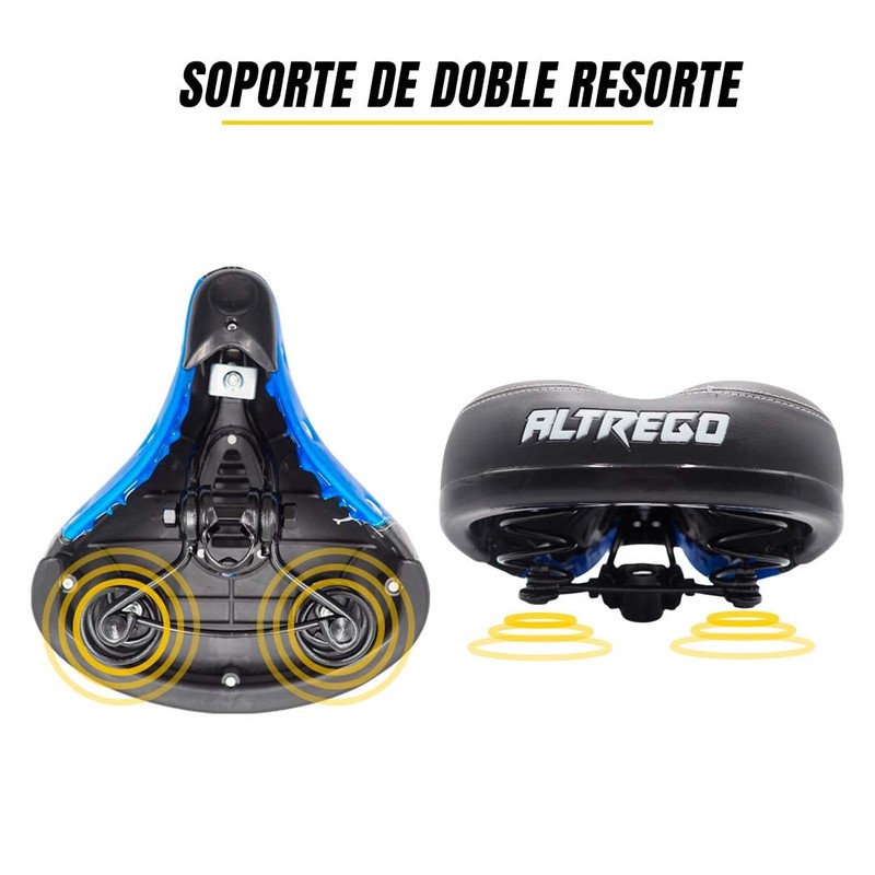 ALTREGO Asiento para Bicicleta Prostático, Ancho y Muy Cómodo, Incluye