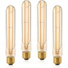 VCTC Lighting Dimmable T10 Long Light Bulb,E26 Base Amber Vintage