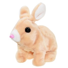 Electric Rabbit Plush Toy Battery Operated Stuffed Bunny Jumping Wiggle Ears with Sound Interactive Toy Gifts for Kids