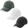 MEINICY 3 Pack Washed Plain Baseball Cap, Retro Adjustable Dad