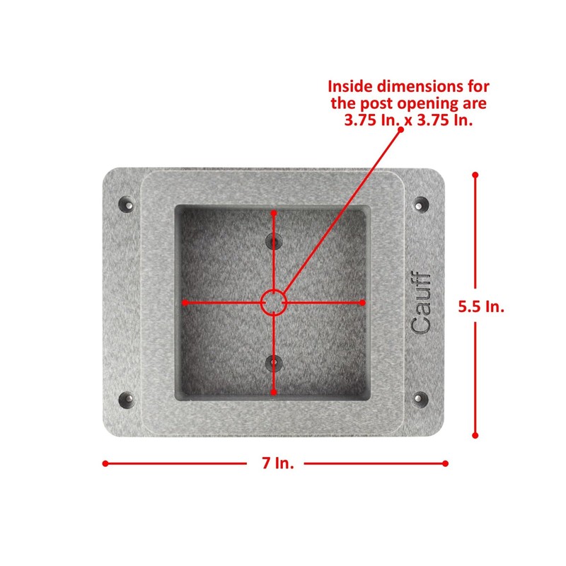 Post Mount Adapter for 4x4 Post, Bird House, Mailbox, Stainless