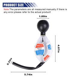 Car Battery Hydrometer Tester, Acid Quality Fast Detection Tool, Deep Cycle Analyzer Density Tool, Car Battery Tester Tool for 6V 12V 24V Car Golf Cart Battery System