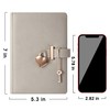 CAGIE Diary with Lock and Key,Heart-shaped Combination Lock ,Lock Journal
