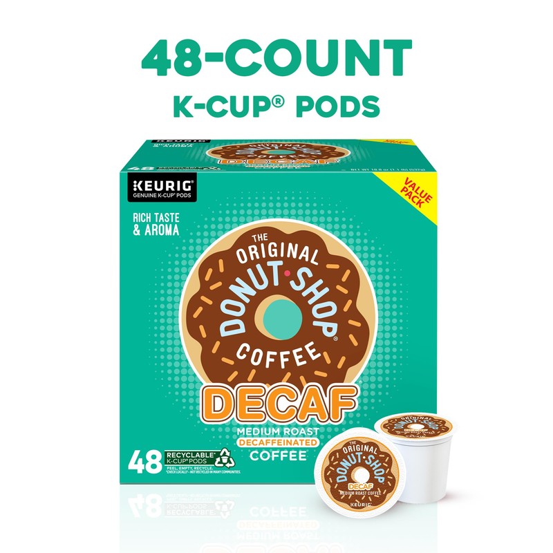 The Original Donut Shop Decaf Keurig Single-Serve K-Cup Pods, Medium