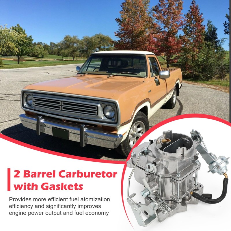 2 Barrel Carburetor with Gaskets for Plymouth models & 1966-1973