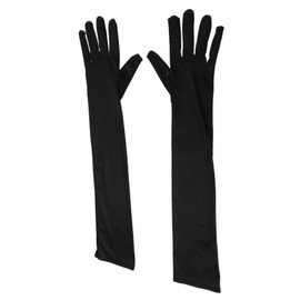 KOMBIUDA 1 Pair Glove Arm Guard Compression Gloves Soft Finger Sleeve Forearm Sleeve Thumb Protector Compression Finger Support Arm Protectors Black Spandex