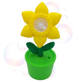 Bubble Machine, Bubble Flower + Liquid 80 ml, LED Light Bubble Machine for Birthday Party Wedding Bubble Machine for Children Bubble Machine (0911)