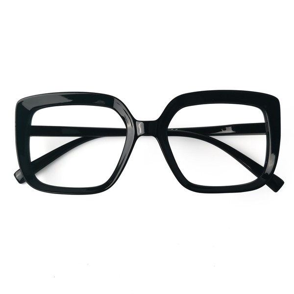 Eyekepper Reading Glasses for Women Large Frame Readers Eyeglasses Oversize - Black +2.25