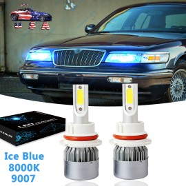 SHENKENUO For Mercury Grand Marquis 1998-2005 2x 9007 8000K Blue LED Headlight Bulb Hi/Low