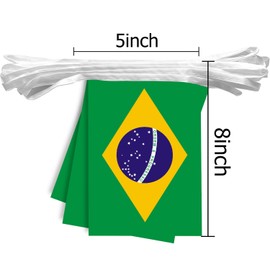 30 PCS Brazil Flag String,32 FT Brazilian Bunting,Decoration Banner for Outdoor Indoor Patio Yard Decor