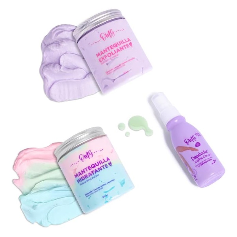 Kit Depilación Piernas Perfectas OMG (3 Productos + Estuche)