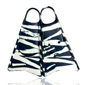 Tribe T2 Bodyboarding Swimfins - Great for Beach and Pool! Navy/White MS
