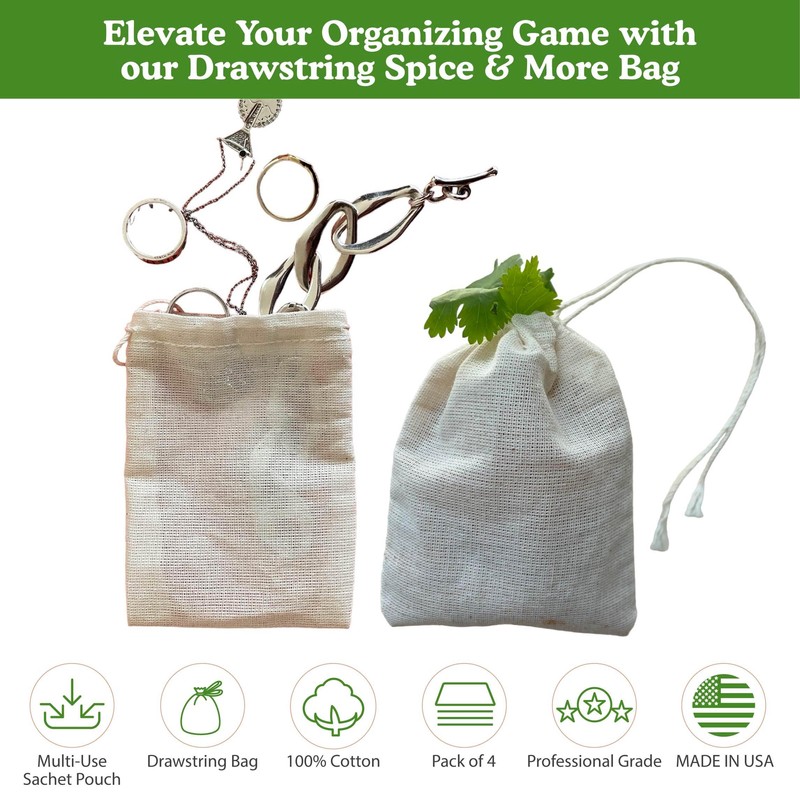 Regency Wraps RW1305 Spice Bags, Standard, Off White