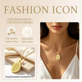 RZKING Saint Christopher Necklace for Women St Christopher Medal Jewelry