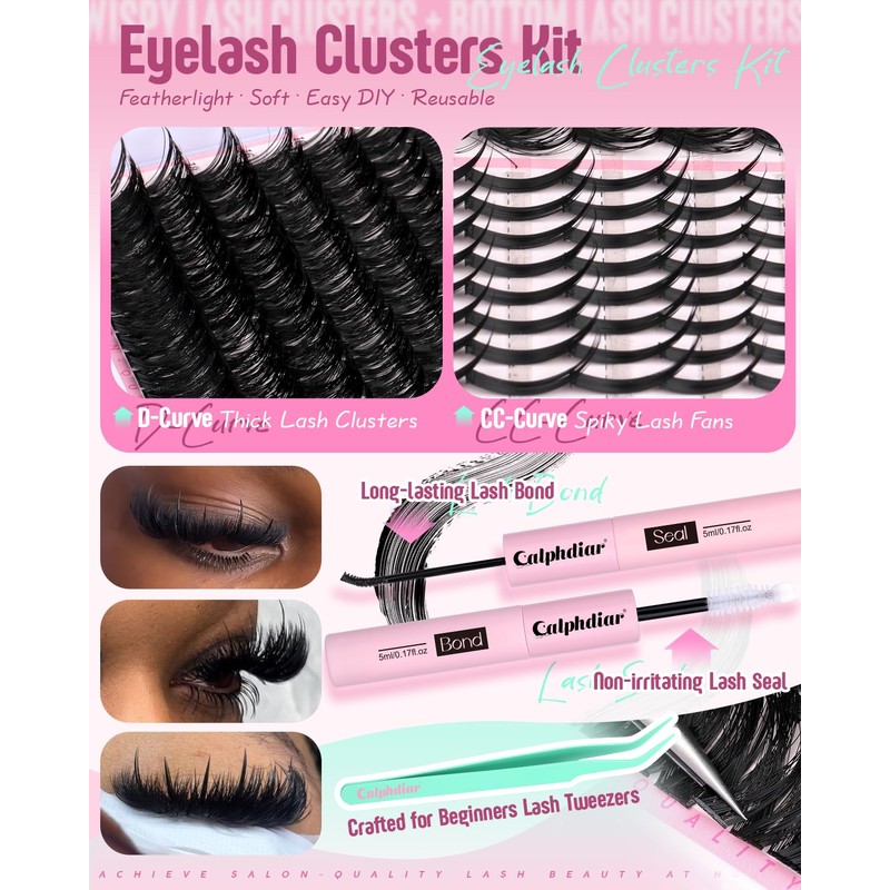 Spikes Eyelash Clusters Volume Lash Clusters Kit DIY Salon-Grade Lash