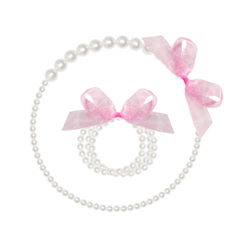 Girls Tea Party Fascinators Hats Lace Gloves Pearl Necklace Set
