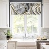 Savannan Window Curtains Valances, Marble Texture Line Black Gold White