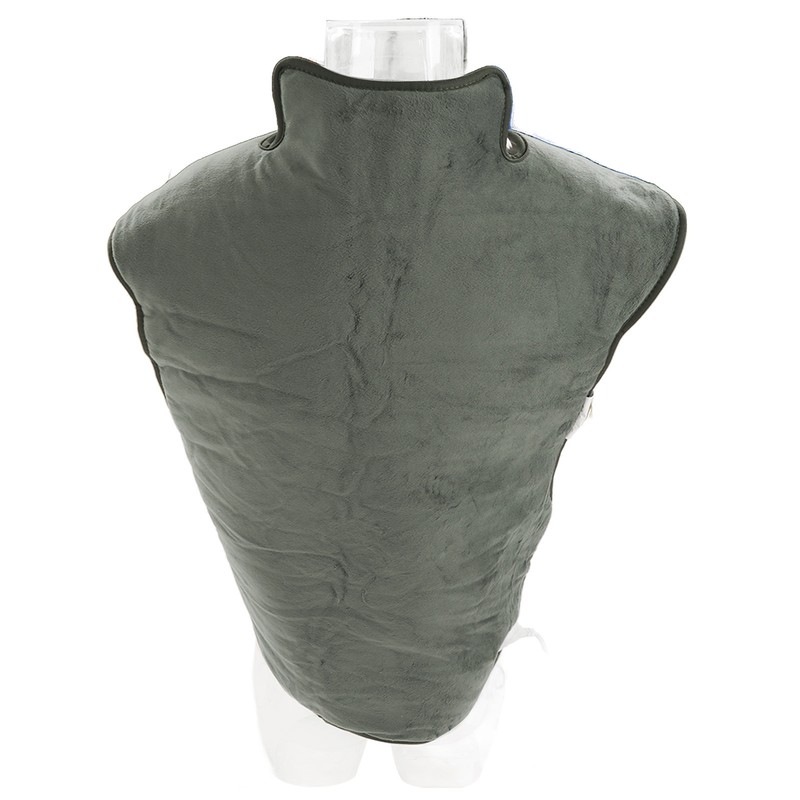 Back Heating Pad Dark Grey Soft Plush Hands Free Design