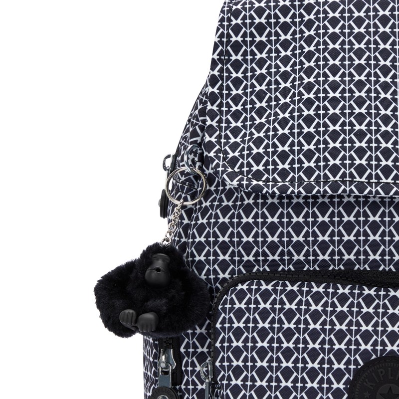 Kipling City Zip Small Printed Backpack Palmtree Leaves